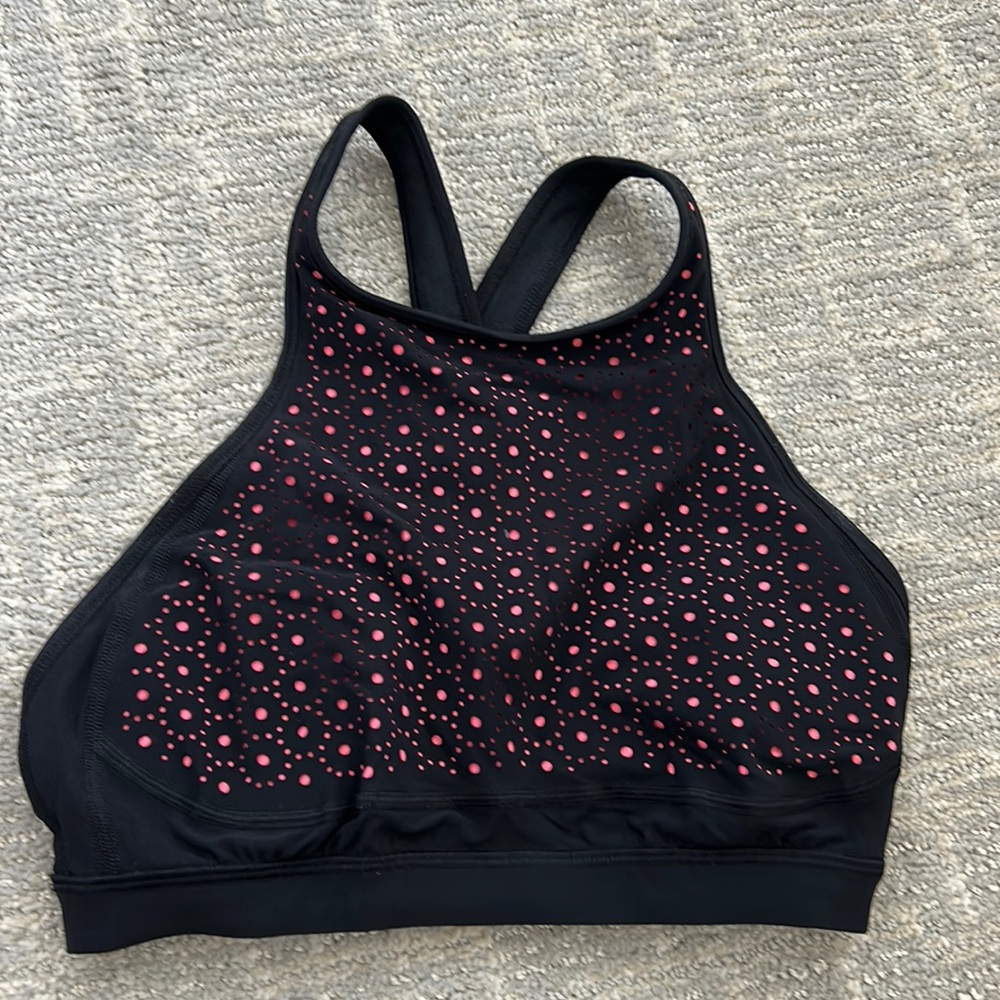 Lululemon Bra/Tank top, Size 2, Black and Pink